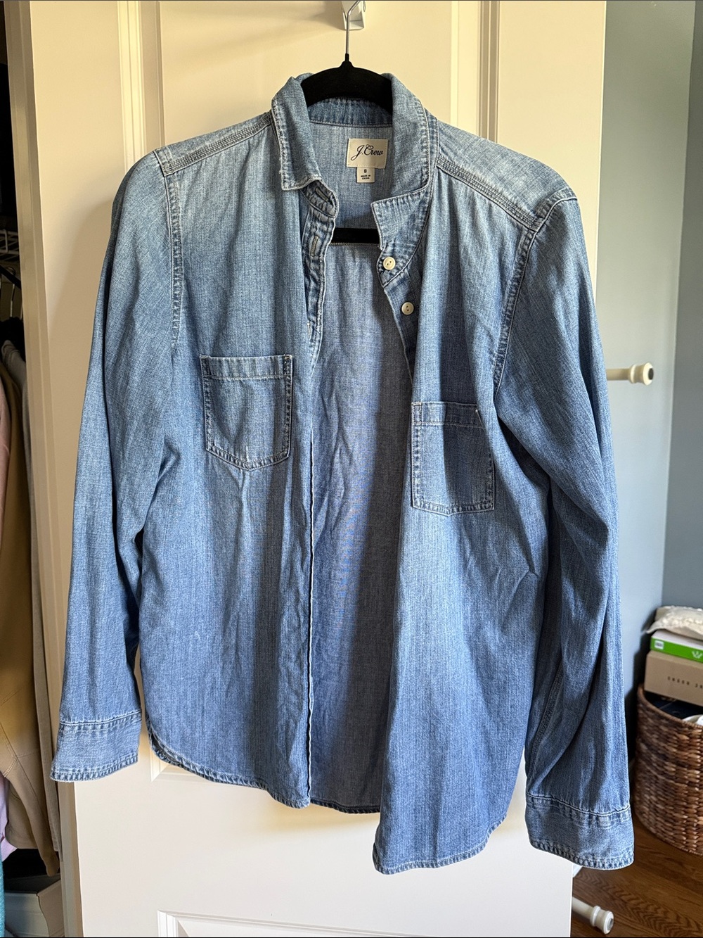 J. Crew Women's Light Denim Button-Down Workshirt